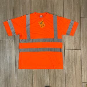 Golden Elephant Hi Vis Safety Shirt Mens XL ANSI 107 Class 3 Reflective NWT